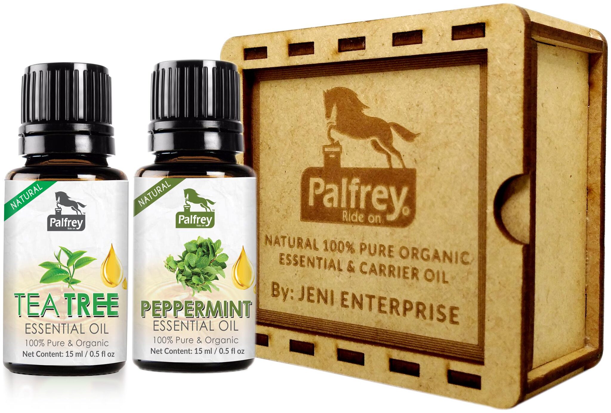 Palfrey 100 Pure Natural Organic Tea Tree Essential Oil (15 ml) Peppermint Essential Oil (15 ml) 
Palfrey 100 Pure Natural Organic Tea Tree Essential Oil (15 ml) Peppermint Essential Oil (15 ml)