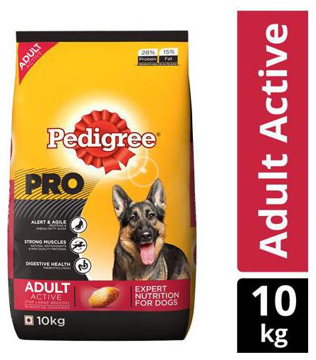 Pedigree Dry Dog Food - PRO Expert Nutrition for Active Adult Dogs 18 months onwards 10 kg
Pedigree Dry Dog Food - PRO Expert Nutrition for Active Adult Dogs 18 months onwards 10 kg