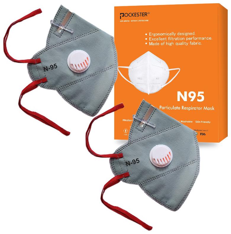 Pockester Anti Pollution Activate Health N95 5 Layer Mask With Respirator - Grey ( Pack of 2 )
Pockester Anti Pollution Activate Health N95 5 Layer Mask With Respirator - Grey ( Pack of 2 )