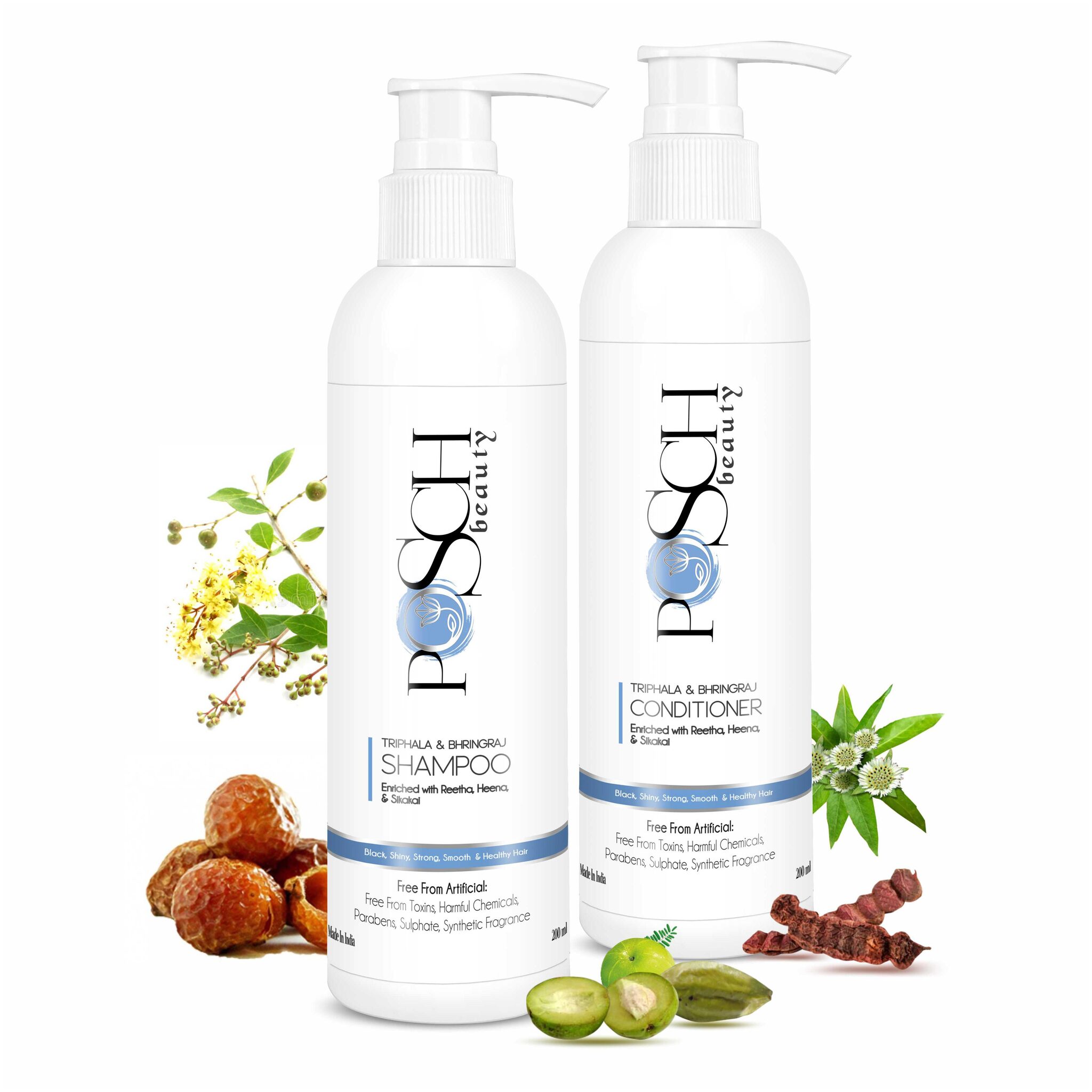 Posch Triphala Bhringraj Shampoo and Conditioner With Reetha Heena Sikakai (200ml) (Pack Of 2)
Posch Triphala Bhringraj Shampoo and Conditioner With Reetha Heena Sikakai (200ml) (Pack Of 2)