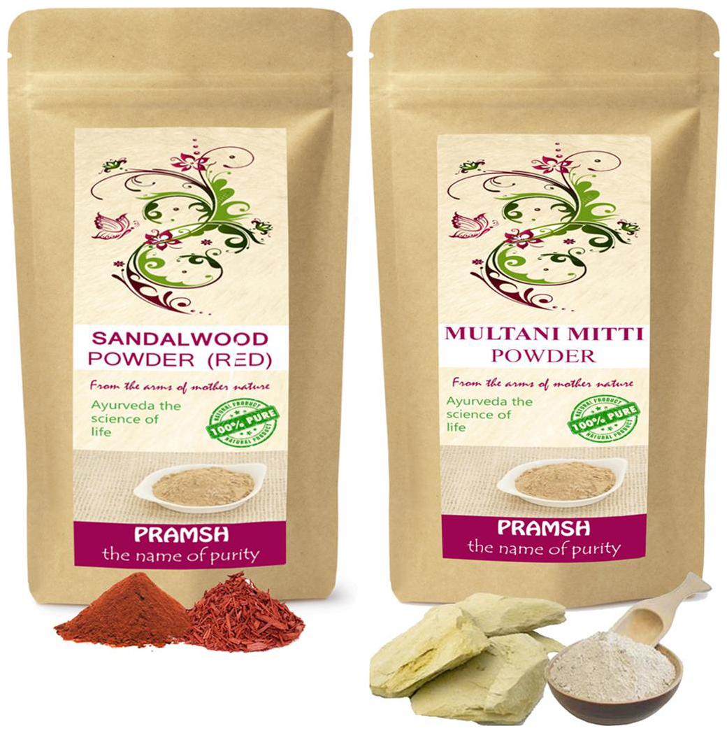 Pramsh Traders Premium Quality Red Sandalwood 400g Multani Mitti 100g Powder Pack of 2
Pramsh Traders Premium Quality Red Sandalwood 400g Multani Mitti 100g Powder Pack of 2