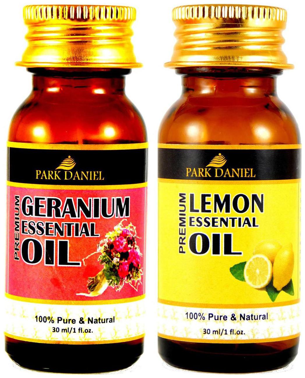 Park Daniel Premium Geranium And Lemon Essential Oil Combo Of 2 Bottles Of 30 ml- Pure And Natural(60 ml)
Park Daniel Premium Geranium And Lemon Essential Oil Combo Of 2 Bottles Of 30 ml- Pure And Natural(60 ml)