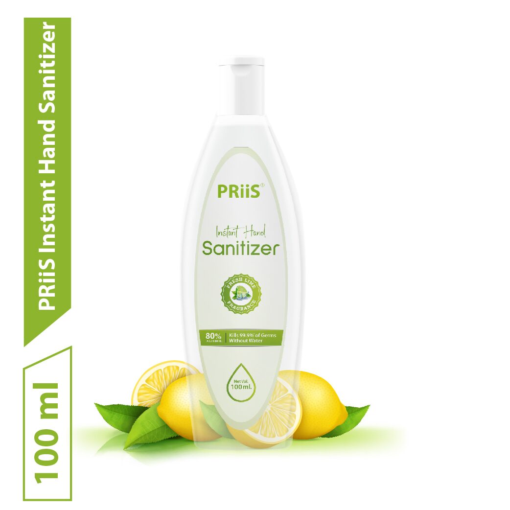 PRiiS Instant Hand Sanitizer Alcohol Based Hand Sanitizer 80 Alcohol 100ml (Pack of 3)
PRiiS Instant Hand Sanitizer Alcohol Based Hand Sanitizer 80 Alcohol 100ml (Pack of 3)