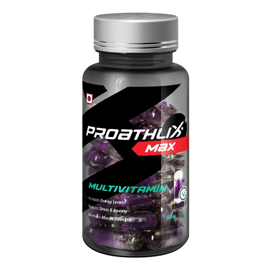 Proathlix Multivitamin Capsules (60 Capsules) for Men Women
Proathlix Multivitamin Capsules (60 Capsules) for Men Women