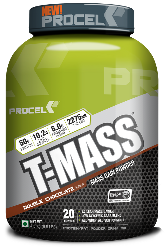 PROCEL T-MASS Anabolic Mass Gainer w Test-Boosters Creatine Glutamine BCAAs (Double Chocolate) 4 5 kg
PROCEL T-MASS Anabolic Mass Gainer w Test-Boosters Creatine Glutamine BCAAs (Double Chocolate) 4 5 kg