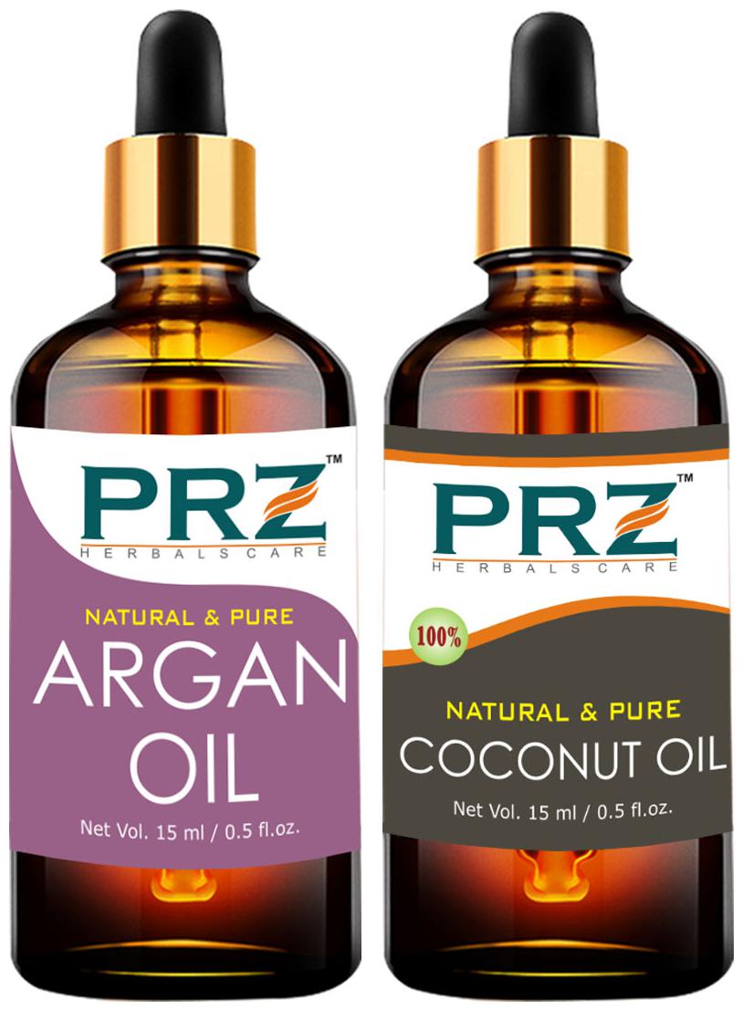 PRZ Moroccan Argan Oil Extra Virgin Coconut Oil For Hair Growth Skin Care (Each 15 ml ) Pack of 2
PRZ Moroccan Argan Oil Extra Virgin Coconut Oil For Hair Growth Skin Care (Each 15 ml ) Pack of 2
