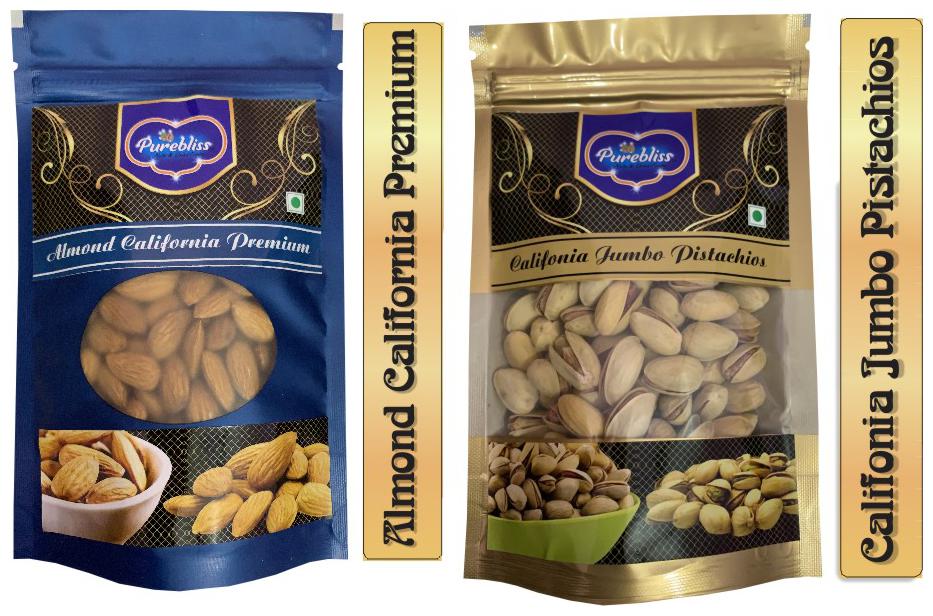 Purebliss Dry Fruits Combo California Almond and Pistachios Premium Quality200 g Pack of 2
Purebliss Dry Fruits Combo California Almond and Pistachios Premium Quality200 g Pack of 2