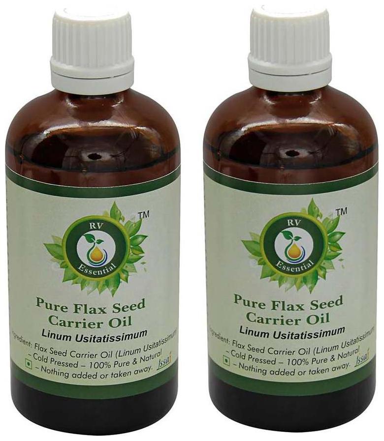 R V Essential Pure Flax Seed Carrier Oil (100 ml 100 ml) Pack Of Two- Linum Usitatissimum (100 Pure And Natural Cold Pressed)
R V Essential Pure Flax Seed Carrier Oil (100 ml 100 ml) Pack Of Two- Linum Usitatissimum (100 Pure And Natural Cold Pressed)