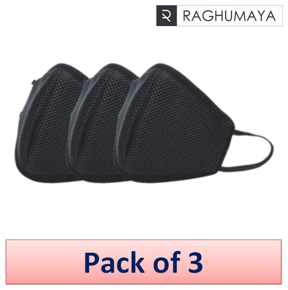 Raghumaya Anti Pollution Activate 6 Ply Mask Reusable Outdoor - Black (Pack of 3)
Raghumaya Anti Pollution Activate 6 Ply Mask Reusable Outdoor - Black (Pack of 3)