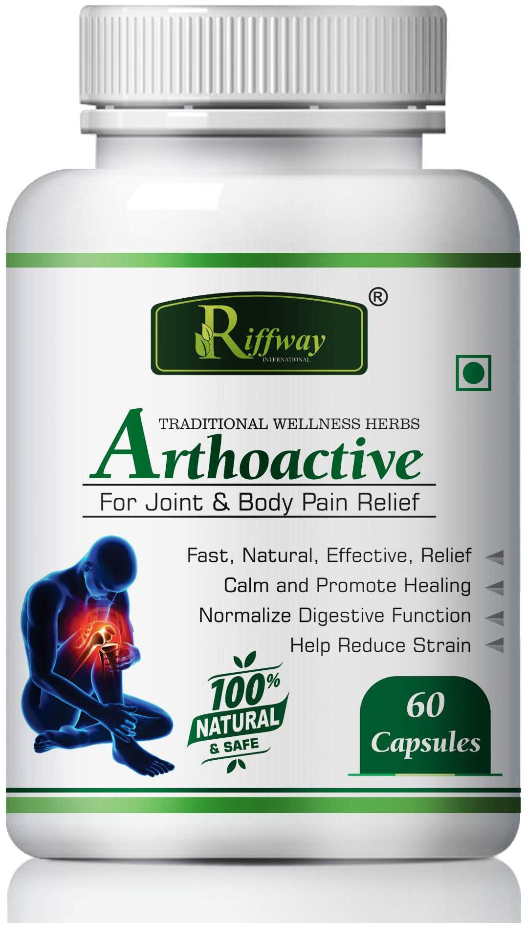 Riffway Arthoactive Herbal Capsules For Joint Pain Relief 100 Ayurvedic-60 Capsules(Pack of 1)
Riffway Arthoactive Herbal Capsules For Joint Pain Relief 100 Ayurvedic-60 Capsules(Pack of 1)