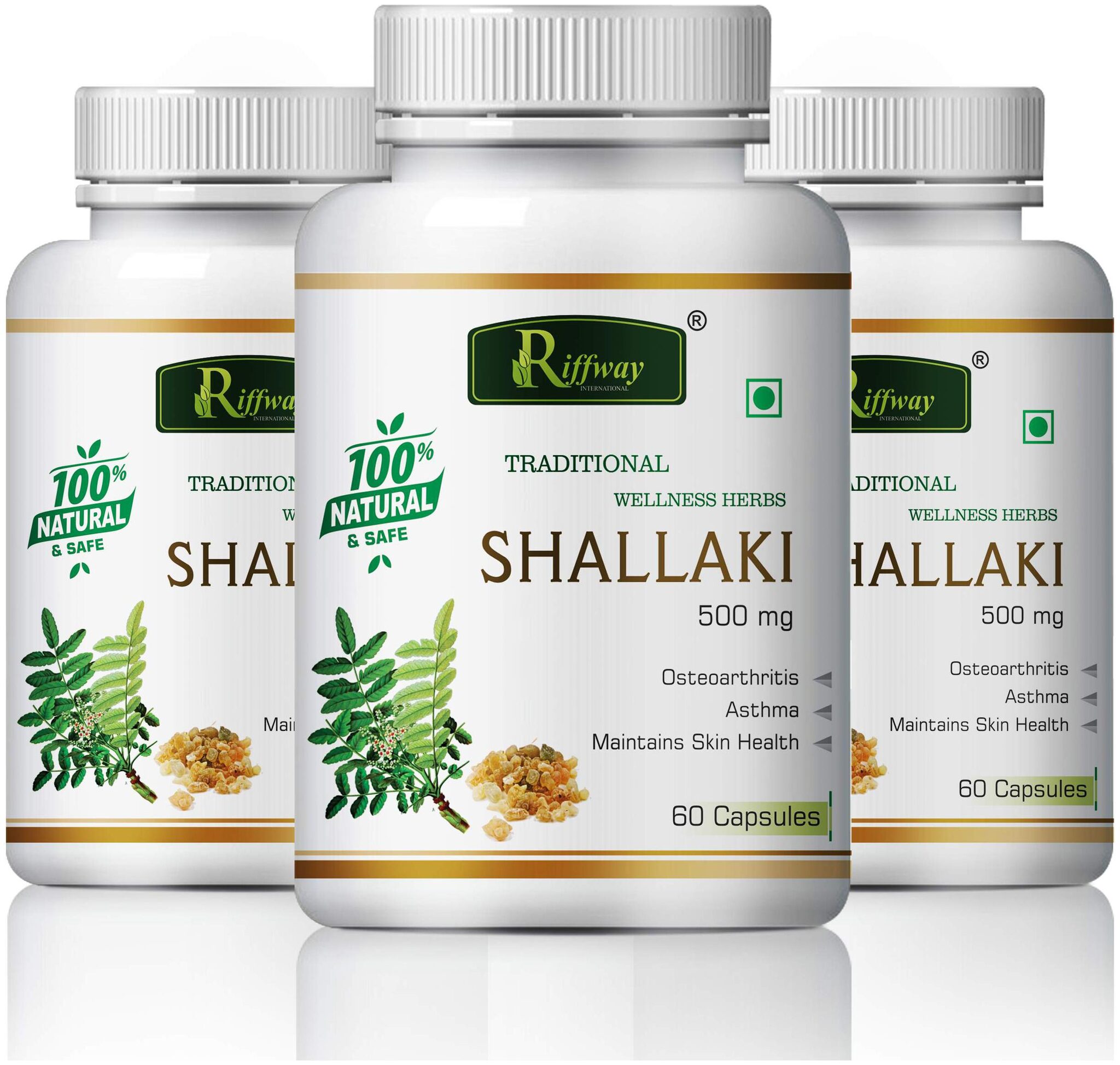 Riffway Shallaki Herbal Capsules For Joint Health Pain Relief100 Ayurvedic-60 Capsules Each(Pack of 3)
Riffway Shallaki Herbal Capsules For Joint Health Pain Relief100 Ayurvedic-60 Capsules Each(Pack of 3)