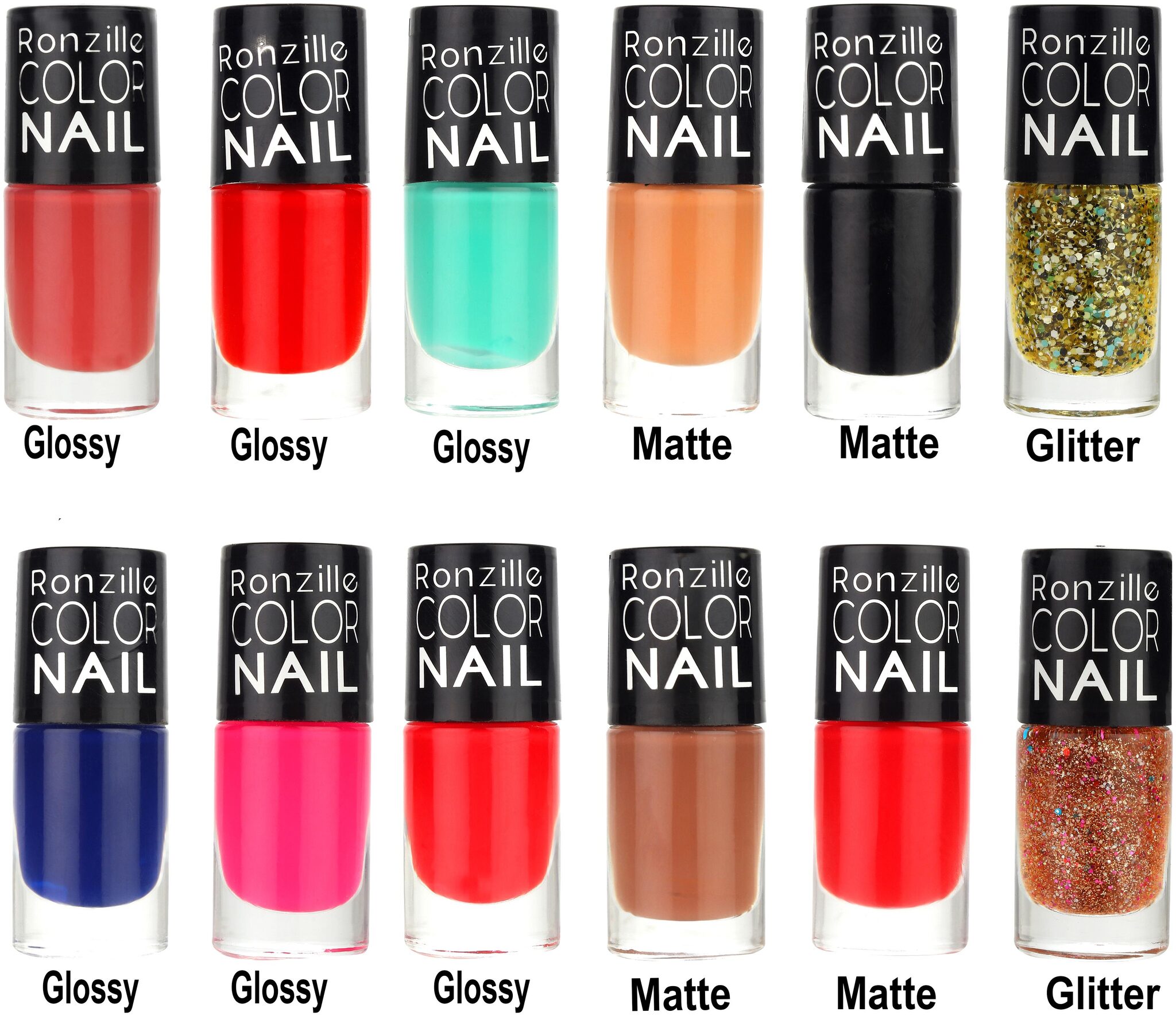 Ronzille Color Nail Quick Dry One Stroke Premium Nail Paint 6 ml (Combo A ) (Pack of 12)
Ronzille Color Nail Quick Dry One Stroke Premium Nail Paint 6 ml (Combo A ) (Pack of 12)
