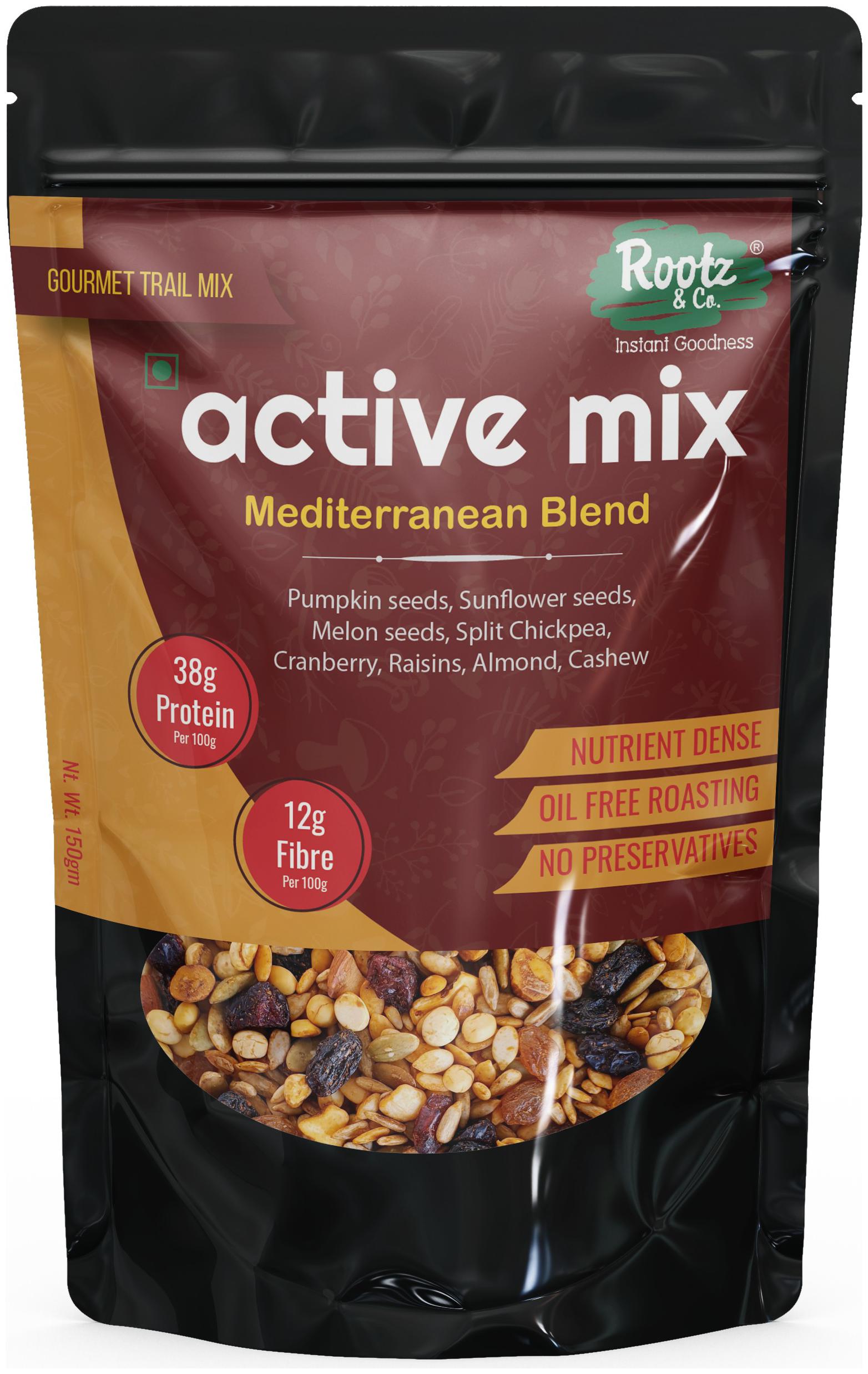 Rootz Co Ready to Eat Active Seed Mix Tangy Trail Mix with Super Seeds - 150g (Pack Of 1)
Rootz Co Ready to Eat Active Seed Mix Tangy Trail Mix with Super Seeds - 150g (Pack Of 1)