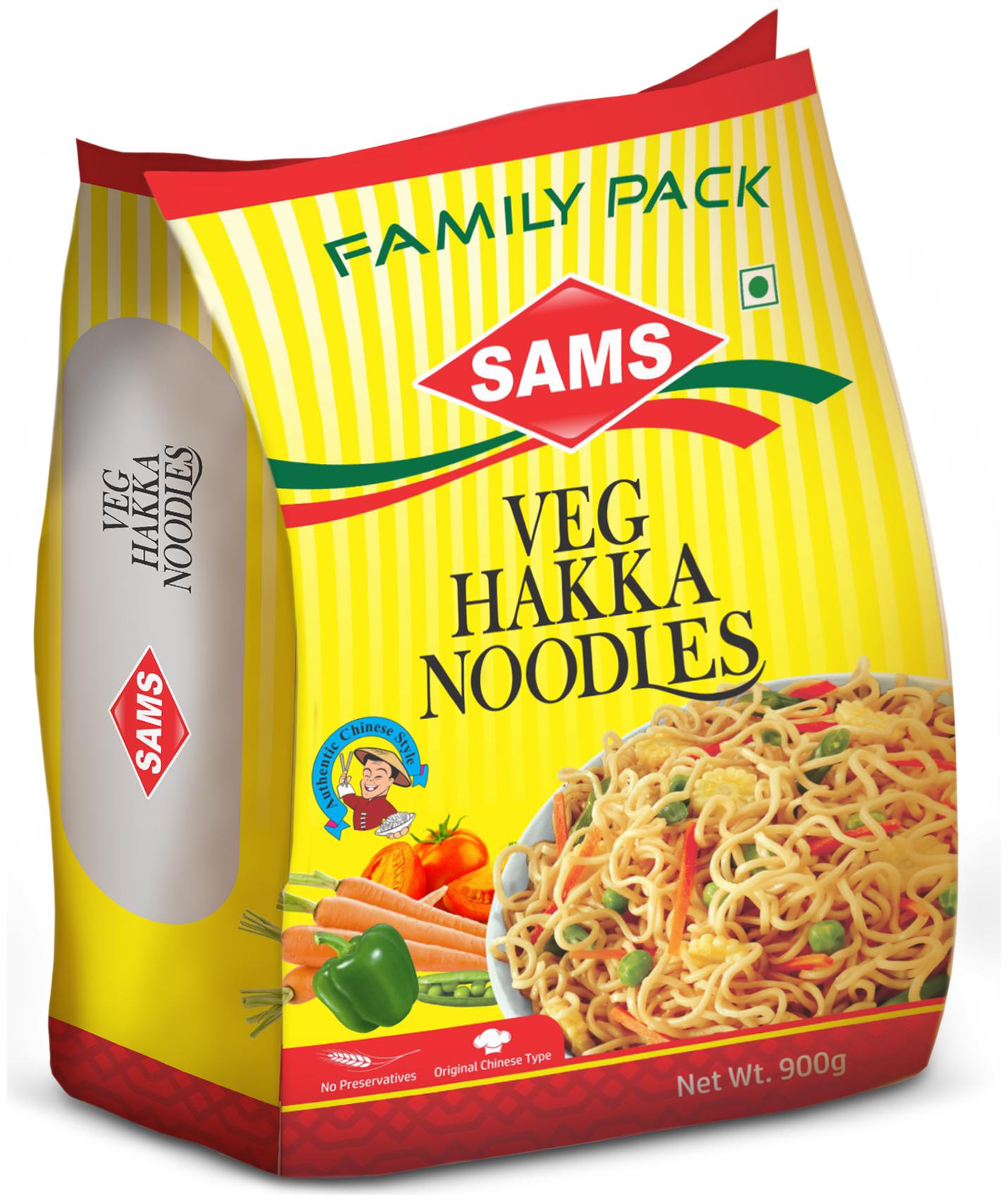 Sams Hakka Noodles Family Pack Veg Noodles Tasty Vegetarian Chinese Food for Quality Snacks for Breakfast Lunch Dinner Quick Snack foods and Soup Pack of 1 900g
Sams Hakka Noodles Family Pack Veg Noodles Tasty Vegetarian Chinese Food for Quality Snacks for Breakfast Lunch Dinner Quick Snack foods and Soup Pack of 1 900g
