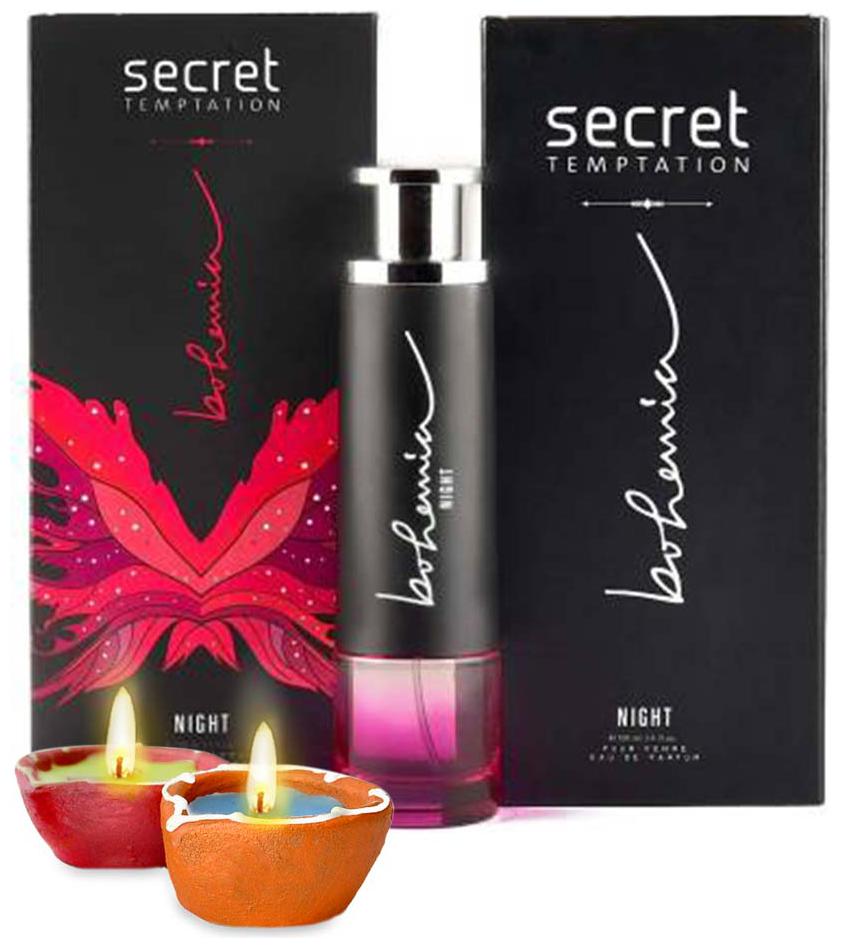 Secret Temptation Diwali Hamper with Bohemia Night Perfume 100ml and 2 Diya) (Pack of 3)
Secret Temptation Diwali Hamper with Bohemia Night Perfume 100ml and 2 Diya) (Pack of 3)