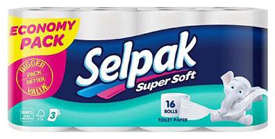 Selpak Imported Toilet Tissue Paper - Supersoft Plain Large Economical Pack 3Ply 16 Rolls
Selpak Imported Toilet Tissue Paper - Supersoft Plain Large Economical Pack 3Ply 16 Rolls