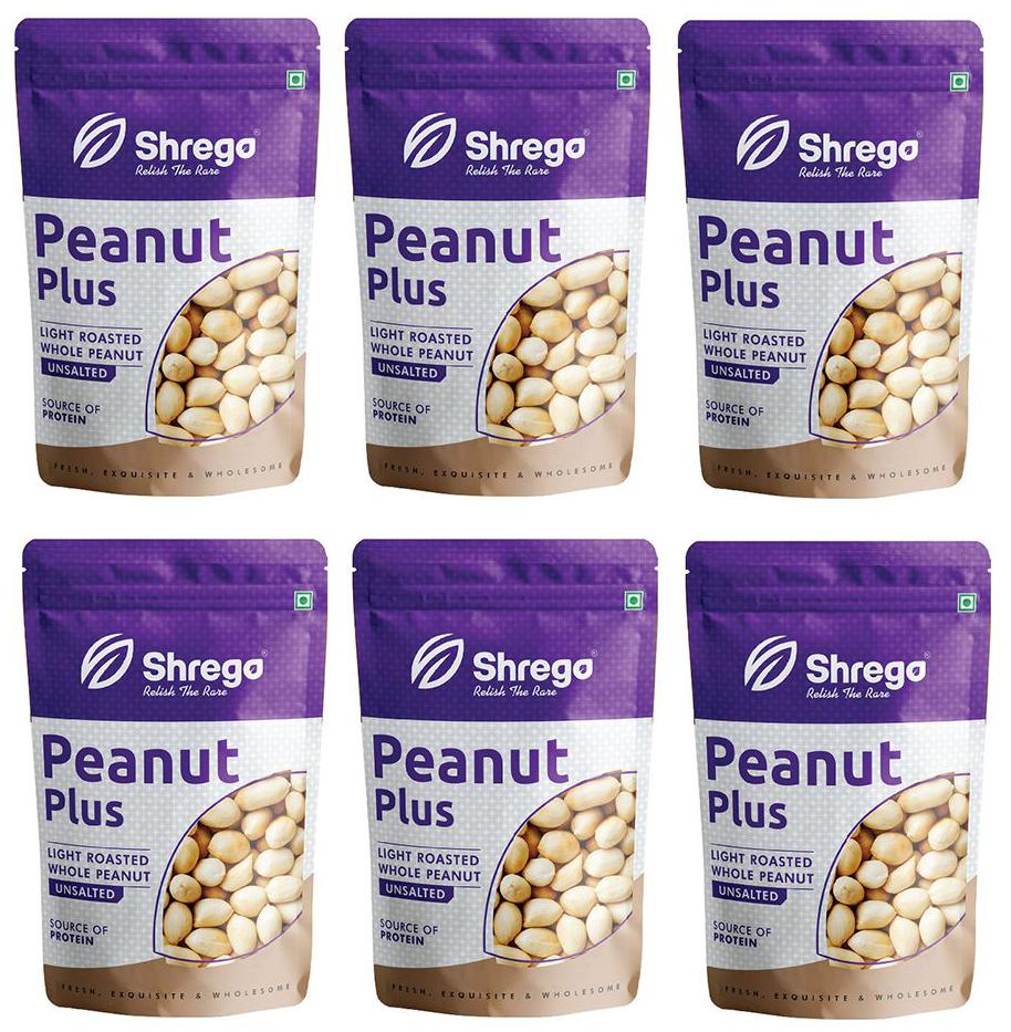 Shrego Peanut Plus Light Roasted Whole Peanut Unsalted Pack Of 6 (200 g X 6) 1 2 kg
Shrego Peanut Plus Light Roasted Whole Peanut Unsalted Pack Of 6 (200 g X 6) 1 2 kg