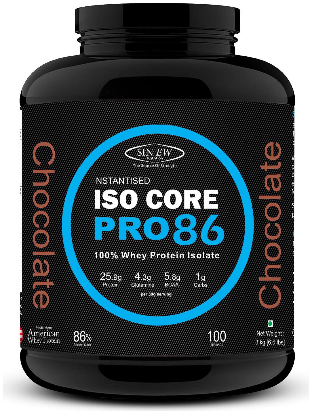 Sinew Nutrition Isocore 86 Pro - 100 Whey Protein Isolate - 3 kg (Chocolate Flavor)
Sinew Nutrition Isocore 86 Pro - 100 Whey Protein Isolate - 3 kg (Chocolate Flavor)