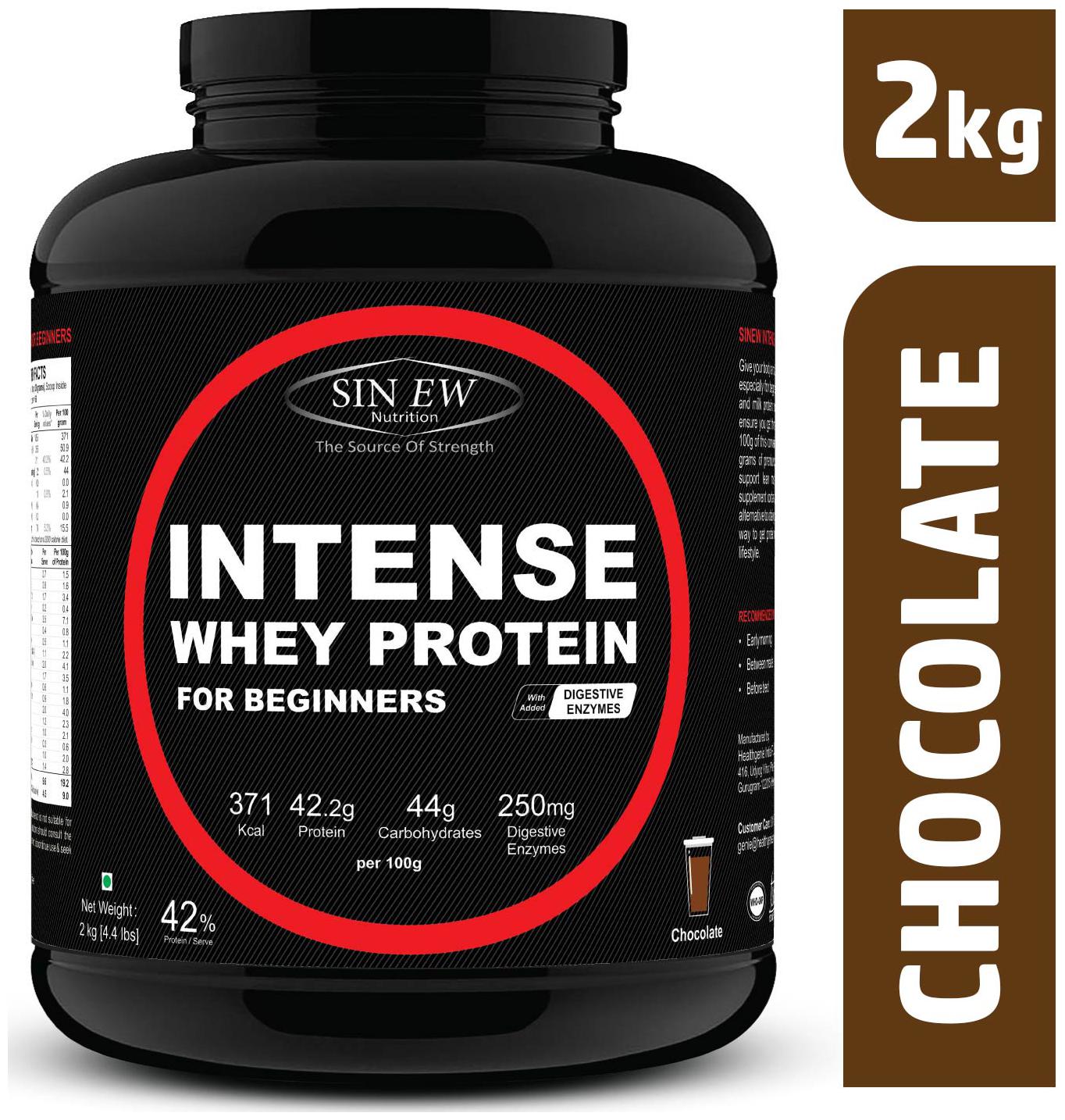 Sinew Nutrition Intense Whey Protein For Beginner s With Digestive Enzymes Protein Supplement - Chocolate Flavour 2 kg
Sinew Nutrition Intense Whey Protein For Beginner s With Digestive Enzymes Protein Supplement - Chocolate Flavour 2 kg