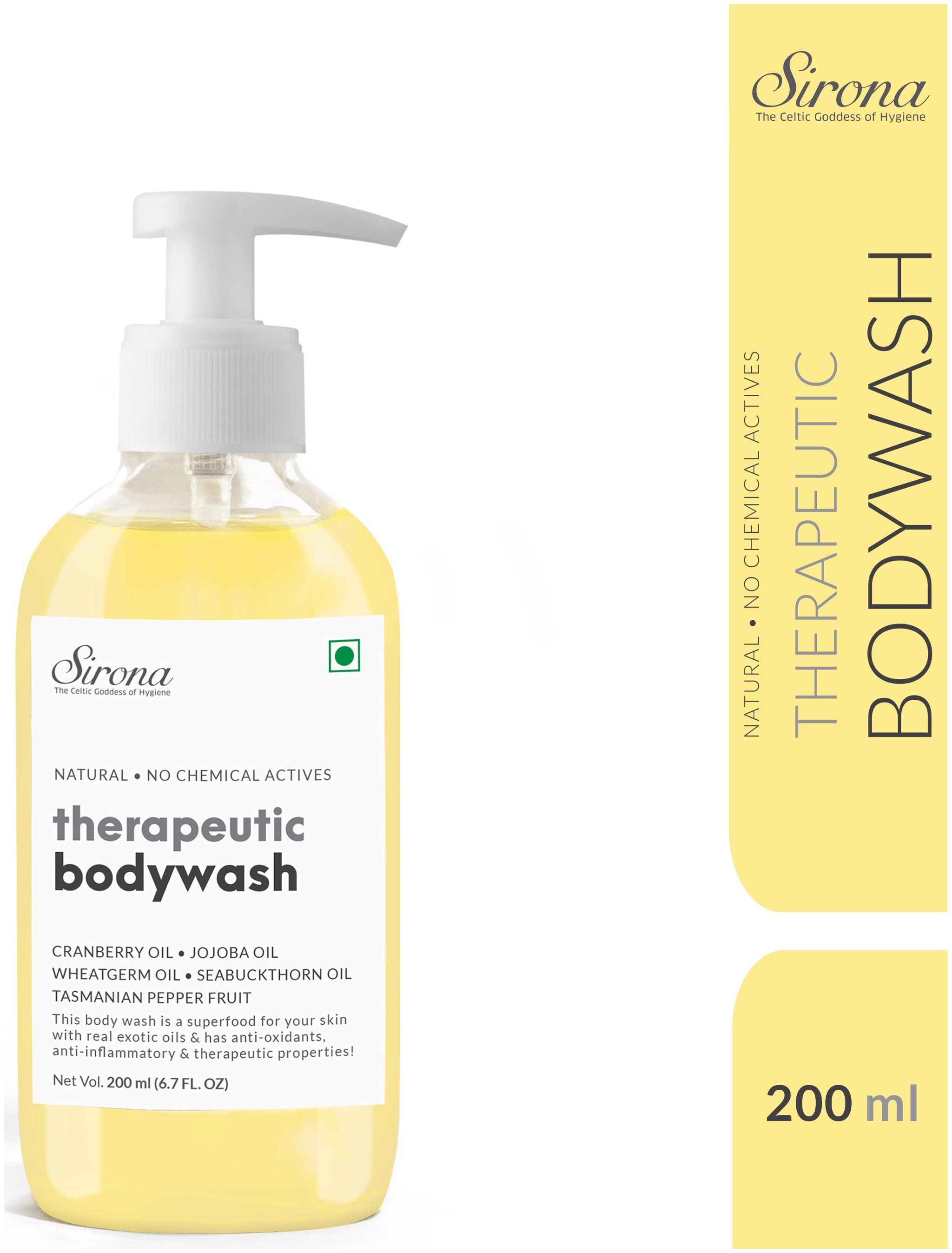 Sirona Natural Anti Fungal Therapeutic Bodywash With 5 Magical Herbs - Help Reduce Body Odor Itching Promotes Healthy Feet Skin Nails - 200 ml
Sirona Natural Anti Fungal Therapeutic Bodywash With 5 Magical Herbs - Help Reduce Body Odor Itching Promotes Healthy Feet Skin Nails - 200 ml