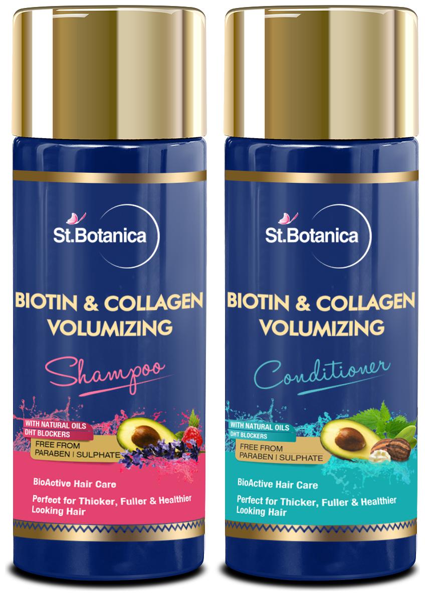 StBotanica Biotin Collagen Volumizing Hair Shampoo Hair Conditioner 50ml Each Pack 2
StBotanica Biotin Collagen Volumizing Hair Shampoo Hair Conditioner 50ml Each Pack 2