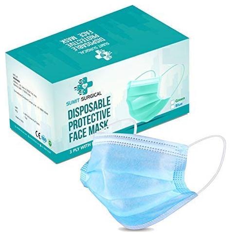 Sumit Surgical 3 Layered Disposable Protective With Adjustable Nose Pin 95 Particle Filtration Efficiency (PEE) CE and ISO and WHOGMP Certified Surgical Face Mask (Pack of 100)
Sumit Surgical 3 Layered Disposable Protective With Adjustable Nose Pin 95 Particle Filtration Efficiency (PEE) CE and ISO and WHOGMP Certified Surgical Face Mask (Pack of 100)
