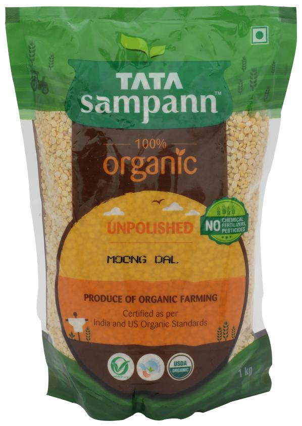 Tata Sampann Organic Moong Dal 1 kg 
Tata Sampann Organic Moong Dal 1 kg