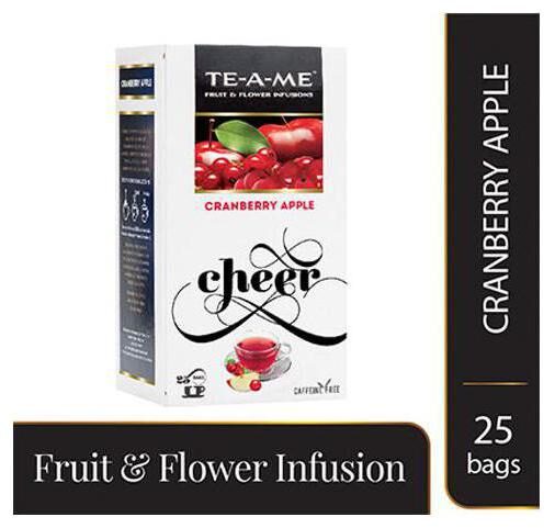Te-A-Me Tea Bags - Fruit Flower Infusion Cranberry Apple (Pack of 25 pcs) 37 5 g
Te-A-Me Tea Bags - Fruit Flower Infusion Cranberry Apple (Pack of 25 pcs) 37 5 g
