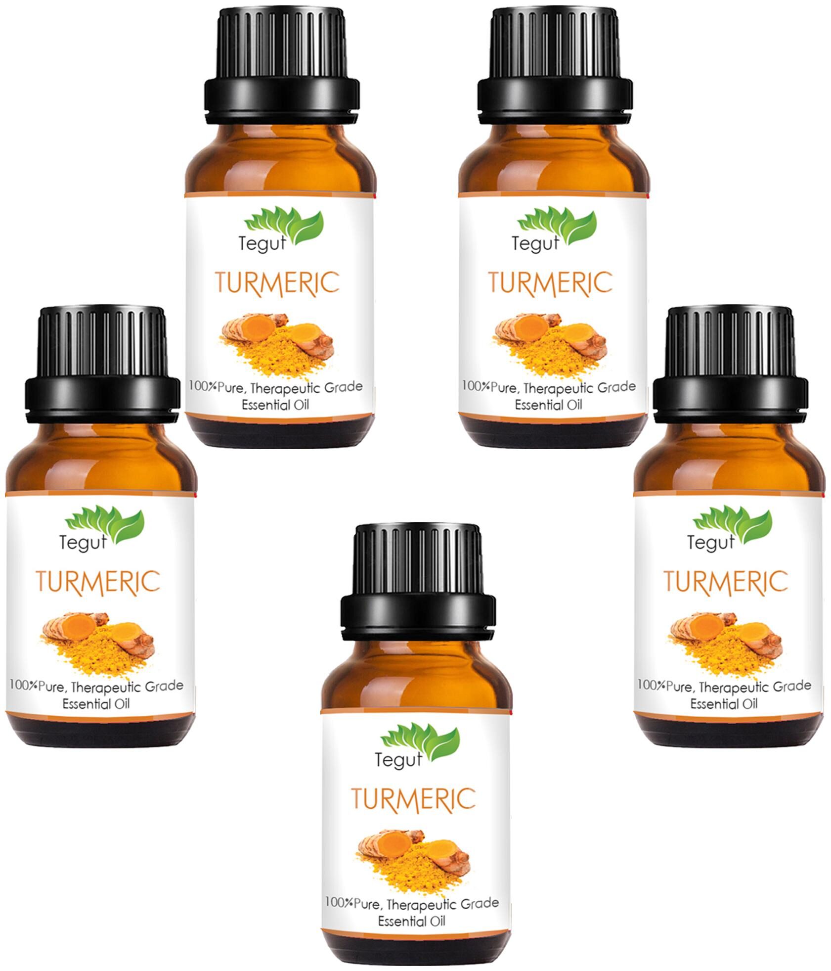 TEGUT Turmeric Essential Oil - 100 Pure Natural Undiluted For Skin care Hair (30 ml) (Pack of 5)
TEGUT Turmeric Essential Oil - 100 Pure Natural Undiluted For Skin care Hair (30 ml) (Pack of 5)