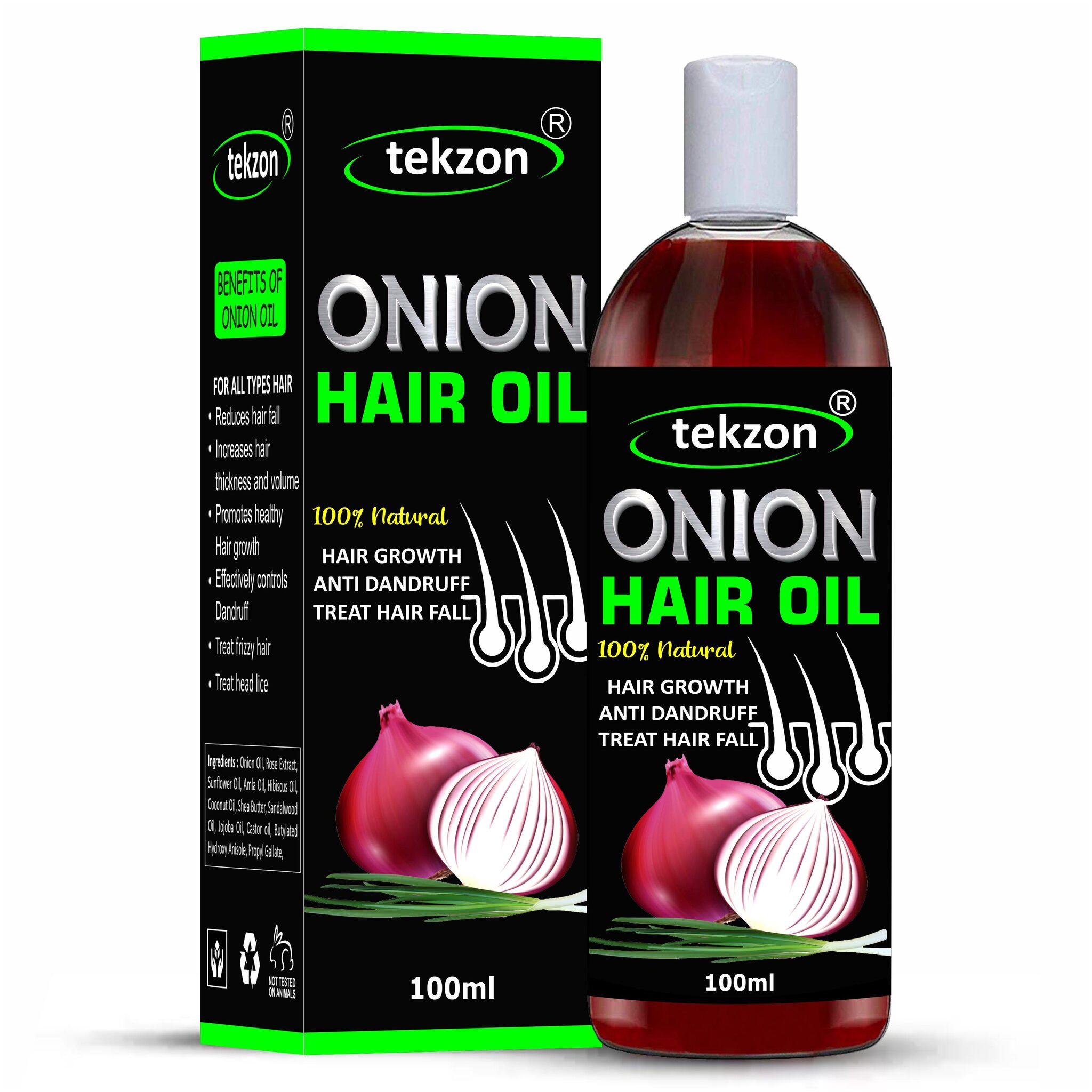 Tekzon Onion Oil For Hair Regrowth Anti-Dandruff Hair Fall Control Hair Oil (100 ml)
Tekzon Onion Oil For Hair Regrowth Anti-Dandruff Hair Fall Control Hair Oil (100 ml)