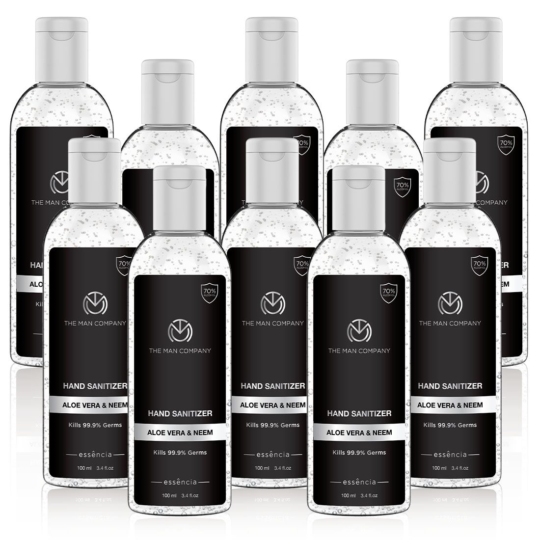 The Man Company Aloe Vera Neem Hand Sanitizer gel with 70 alcohol 100 ml ( Pack of 10 ) Type D
The Man Company Aloe Vera Neem Hand Sanitizer gel with 70 alcohol 100 ml ( Pack of 10 ) Type D