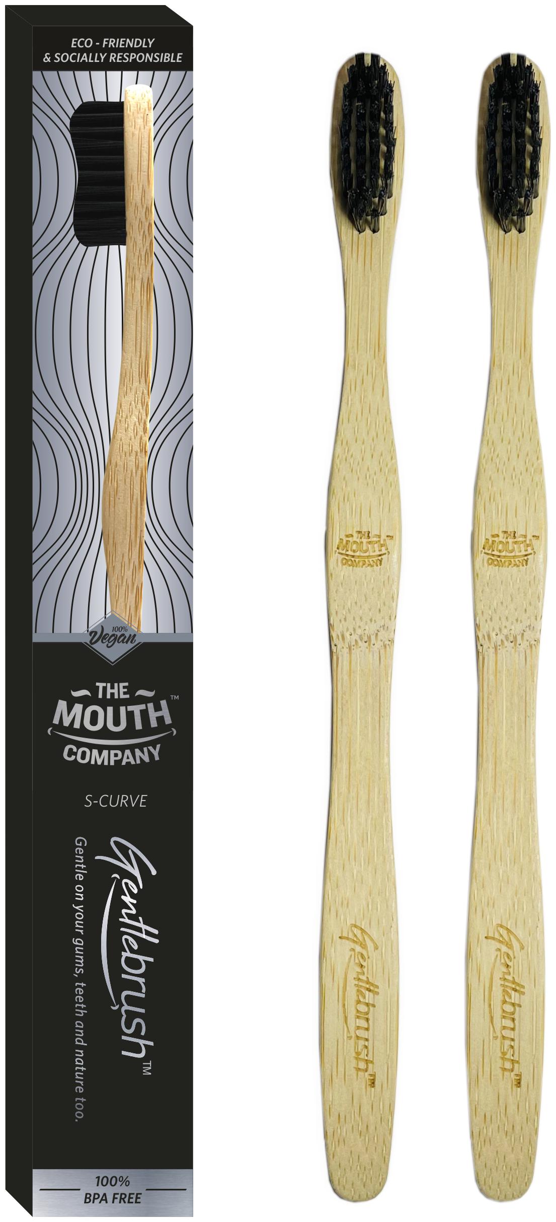 The Mouth Company Premium Bamboo Toothbrush - Charcoal Activated Bristles (Gentlebrush) (Pack of 2)
The Mouth Company Premium Bamboo Toothbrush - Charcoal Activated Bristles (Gentlebrush) (Pack of 2)