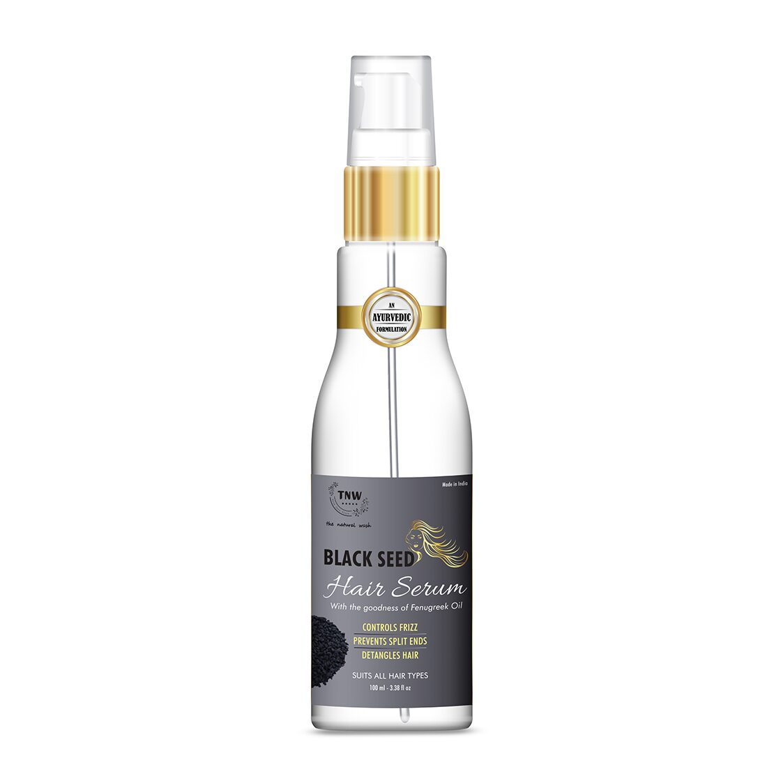 TNW-THE NATURAL WASH Black Seed Hair Serum For Smooth Silky Hair Anti-Frizz Made with Natural Ingredients Enriched with Essential Oils for Strong Frizz-Free Hair Paraben Free 100 ml
TNW-THE NATURAL WASH Black Seed Hair Serum For Smooth Silky Hair Anti-Frizz Made with Natural Ingredients Enriched with Essential Oils for Strong Frizz-Free Hair Paraben Free 100 ml