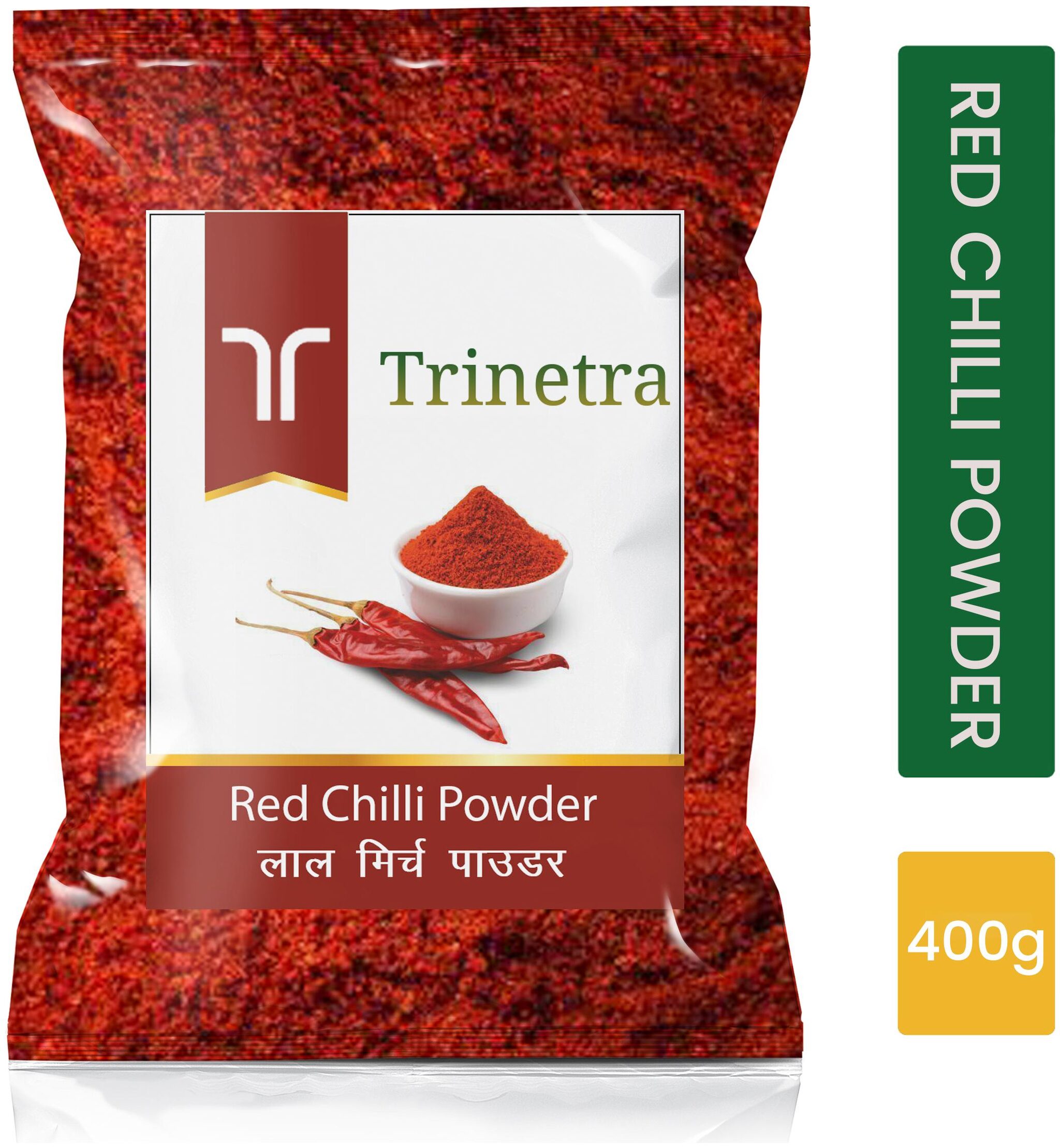 Trinetra Best Quality Red Chilli Powder Lal Mirch Powder 400g (Pack of 1) 
Trinetra Best Quality Red Chilli Powder Lal Mirch Powder 400g (Pack of 1)