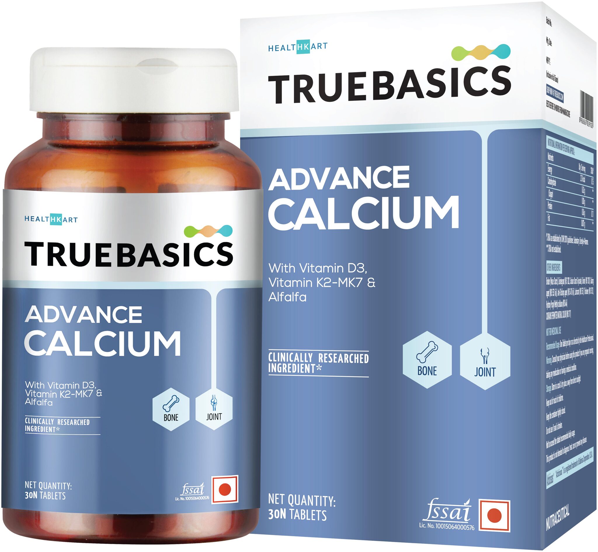 TrueBasics Advance Calcium with Vitamin D3 Vitamin K2-MK7 Magnesium Zinc Alfalfa Clinically Researched Ingredient (Cacium 30 Tablets)
TrueBasics Advance Calcium with Vitamin D3 Vitamin K2-MK7 Magnesium Zinc Alfalfa Clinically Researched Ingredient (Cacium 30 Tablets)