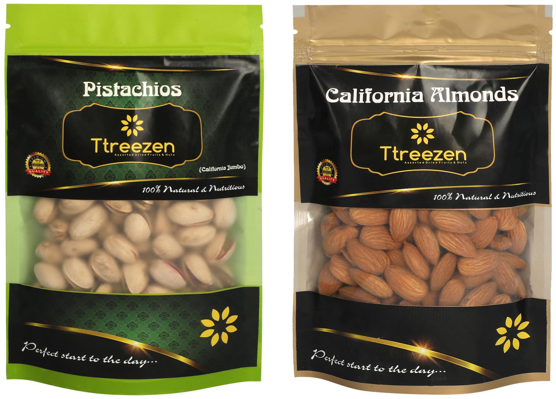 Ttreezen Dry Fruits Combo California Almonds Pista 450 g Each ( Pack Of 2 )
Ttreezen Dry Fruits Combo California Almonds Pista 450 g Each ( Pack Of 2 )