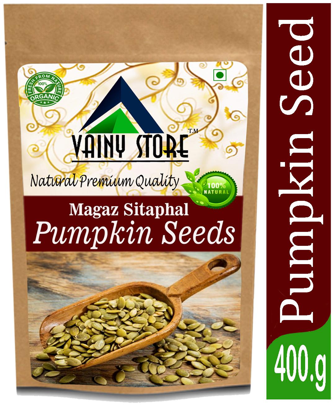 Vainy Store 100 Natural Premium Fresh Pumpkin Seed Kernels kaddu seeds 400 g (Pack Of 1)
Vainy Store 100 Natural Premium Fresh Pumpkin Seed Kernels kaddu seeds 400 g (Pack Of 1)