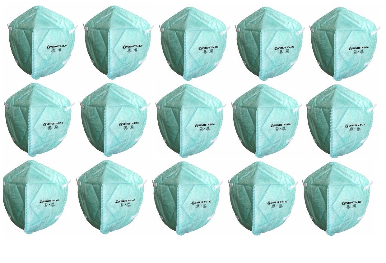 Venus V-4420 FFP2 ISI approved class 3 Flat Fold Style Respirator (Pack of 15) 
Venus V-4420 FFP2 ISI approved class 3 Flat Fold Style Respirator (Pack of 15)