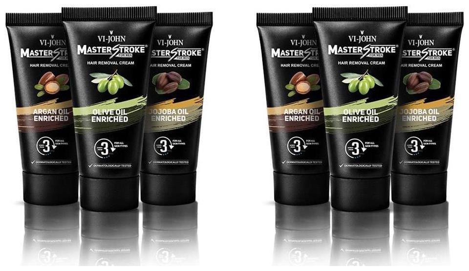 VI-JOHN Master Stroke Men Hair Removal Cream Olive Jojoba Argan Oil 60 g Pack of 6
VI-JOHN Master Stroke Men Hair Removal Cream Olive Jojoba Argan Oil 60 g Pack of 6