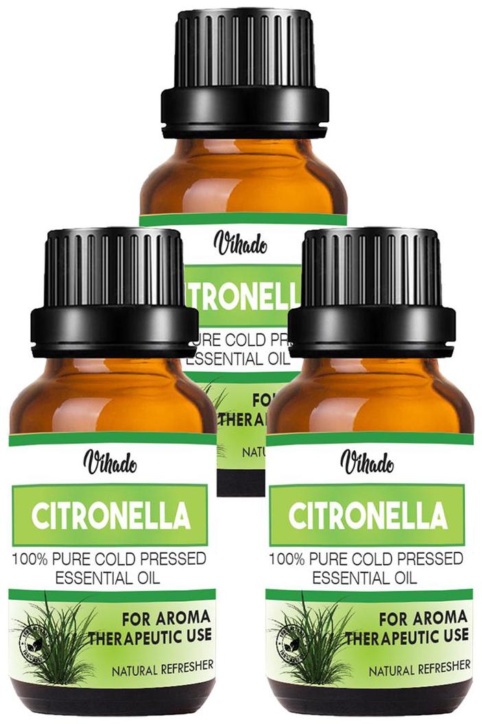Vihado 100 Pure Citronella Essential Oil Natural Undiluted (Cymbopogon Nardus) (20 ml) (Pack of 3)
Vihado 100 Pure Citronella Essential Oil Natural Undiluted (Cymbopogon Nardus) (20 ml) (Pack of 3)