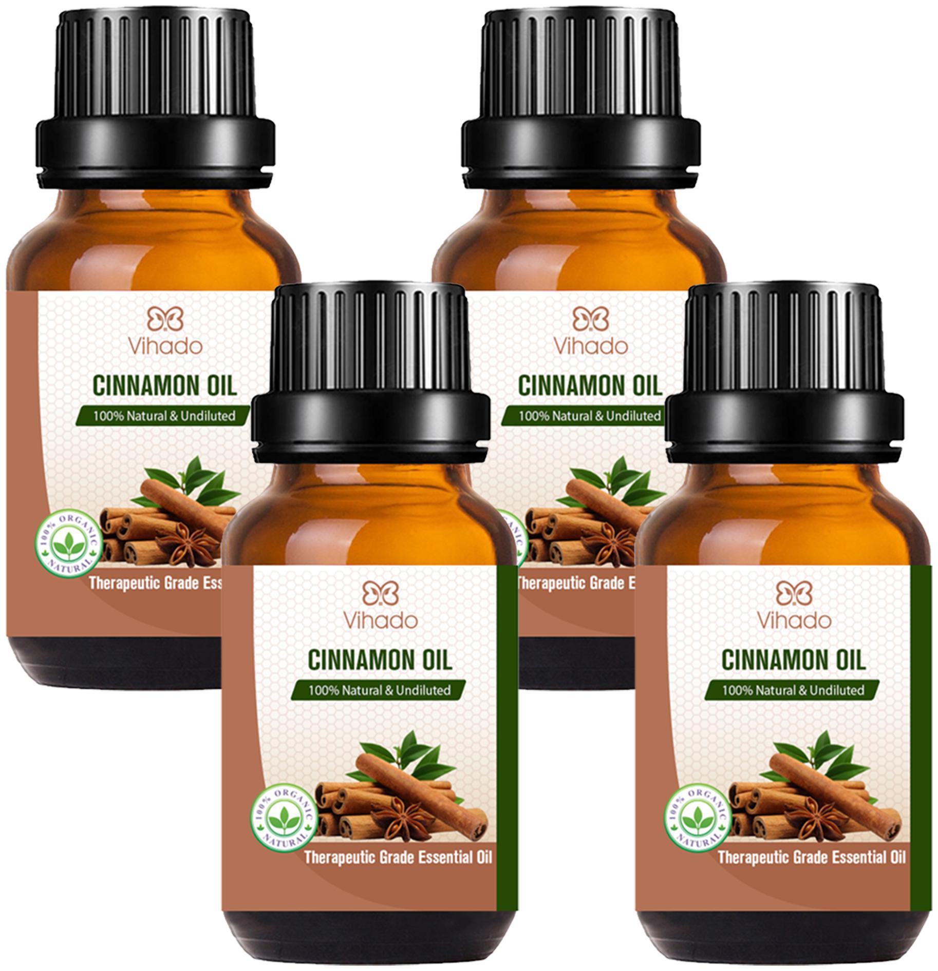 Vihado Best Cinnamon Essential Oil 100 for Diffusers Toilets Wardrobes Concentration Spirituality (10 ml) (Pack of 4)
Vihado Best Cinnamon Essential Oil 100 for Diffusers Toilets Wardrobes Concentration Spirituality (10 ml) (Pack of 4)