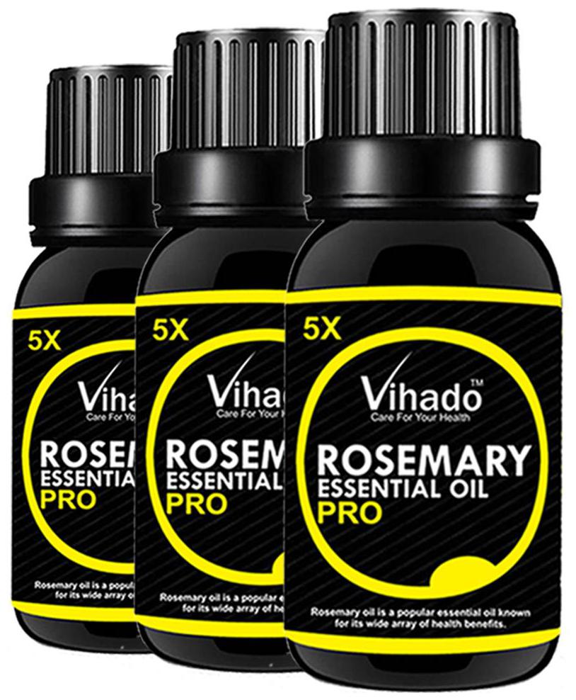 Vihado Rosemary Essential Oil 5x Fast Pure Natural - Use For Aromatherapy Health Boost Hair Re-Growth Skin Care Face OIL (15 ml) (pack of 3)
Vihado Rosemary Essential Oil 5x Fast Pure Natural - Use For Aromatherapy Health Boost Hair Re-Growth Skin Care Face OIL (15 ml) (pack of 3)