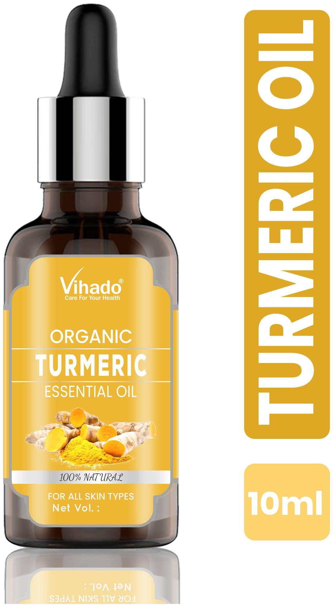 Vihado Turmeric Essential Oil 100 Pure Natural Undiluted For Skin care Hair 10 ml (Pack of 1)
Vihado Turmeric Essential Oil 100 Pure Natural Undiluted For Skin care Hair 10 ml (Pack of 1)