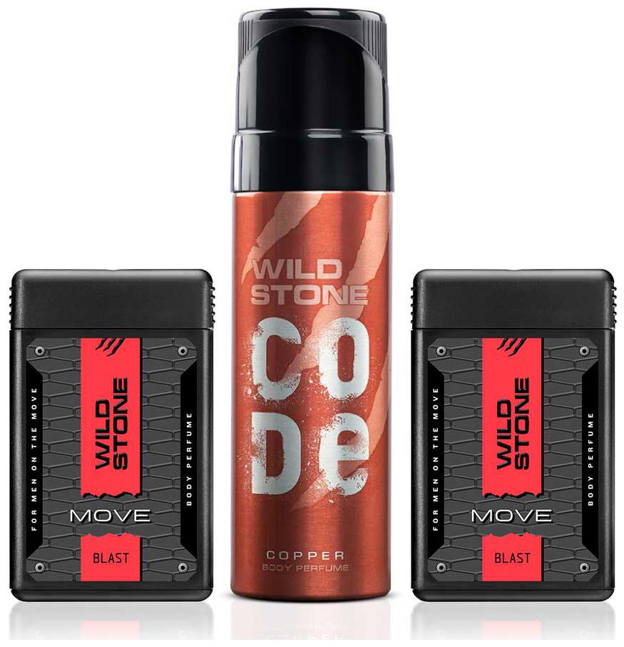 Wild Stone 18ml x 2 Blast Pocket Perfume and 120ml Code Copper Body Perfume Combo for Men (Pack of 3)
Wild Stone 18ml x 2 Blast Pocket Perfume and 120ml Code Copper Body Perfume Combo for Men (Pack of 3)