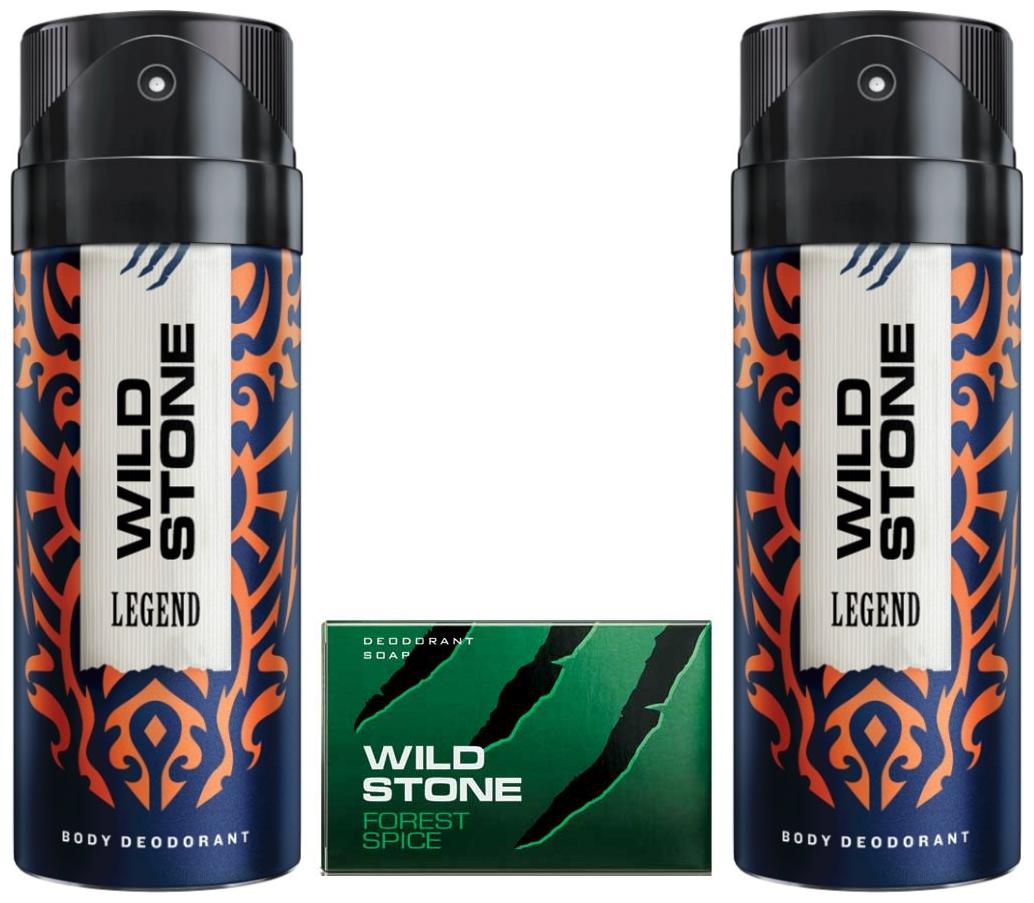 Wild Stone 2 Legend Deodorant(150ml each) and Forest Spice Soap(75g each) Pack of 3
Wild Stone 2 Legend Deodorant(150ml each) and Forest Spice Soap(75g each) Pack of 3