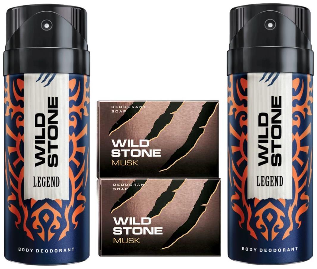 Wild Stone 2 Legend Deodorant(150ml each) and 2 Musk Soap(125g each) Pack of 4
Wild Stone 2 Legend Deodorant(150ml each) and 2 Musk Soap(125g each) Pack of 4
