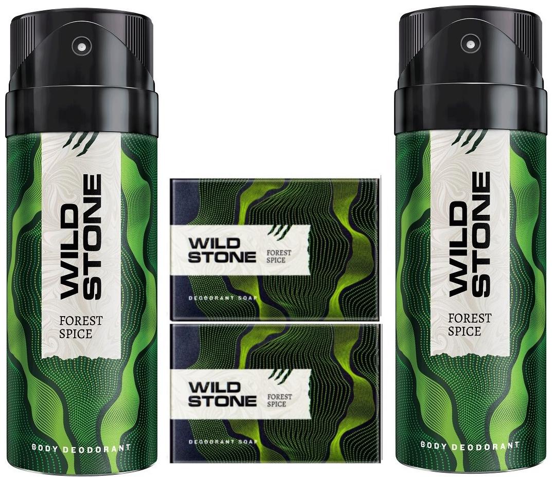 Wild Stone 2 Forest Spice Deodorant(150ml ) and 2 Forest Spice Soap(125g ) Pack of 4
Wild Stone 2 Forest Spice Deodorant(150ml ) and 2 Forest Spice Soap(125g ) Pack of 4