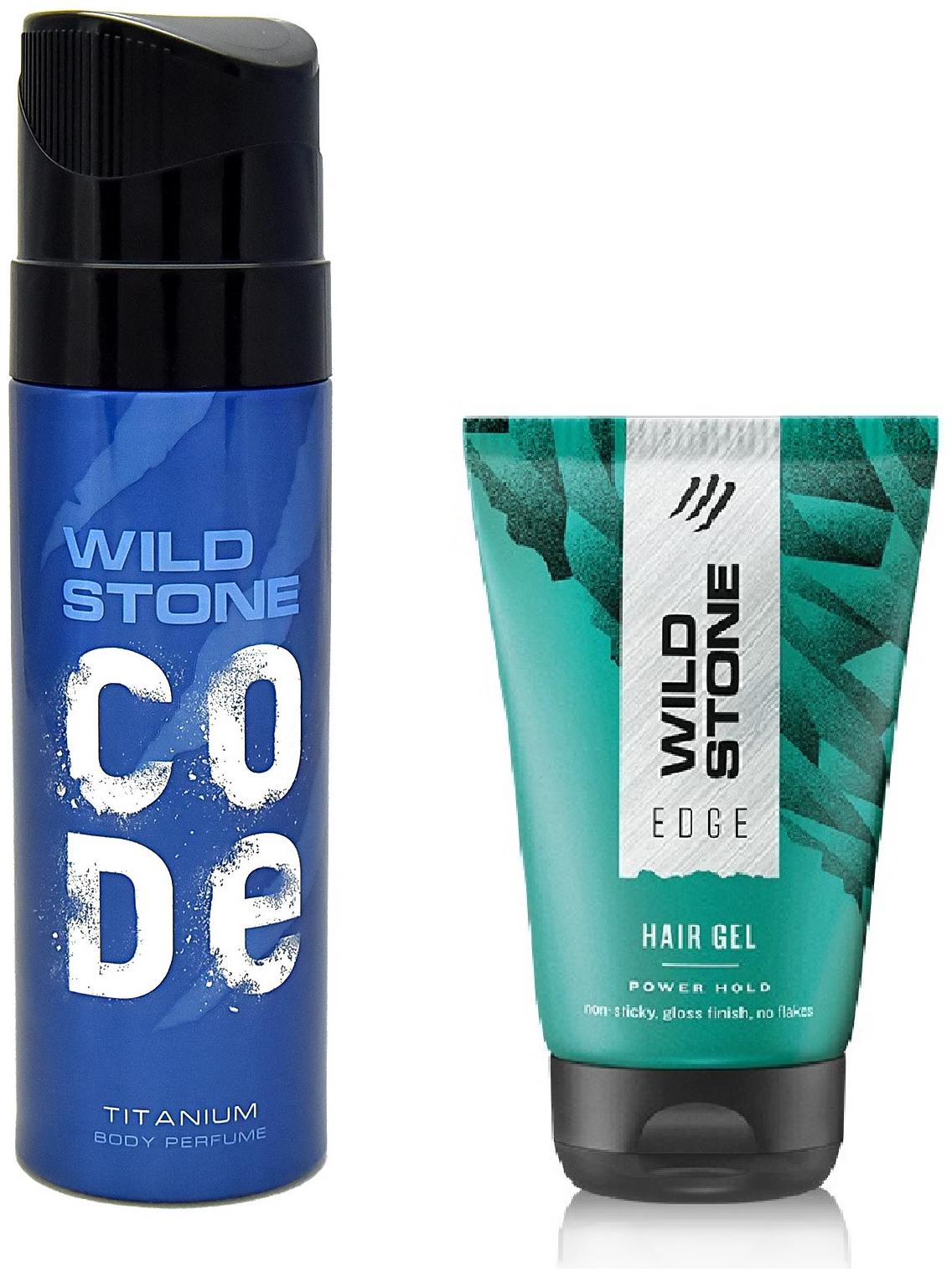 Wild Stone Code Titanium Body Perfume (120 ml) and Edge Hairgel (50 g) For Men - Pack of 2
Wild Stone Code Titanium Body Perfume (120 ml) and Edge Hairgel (50 g) For Men - Pack of 2