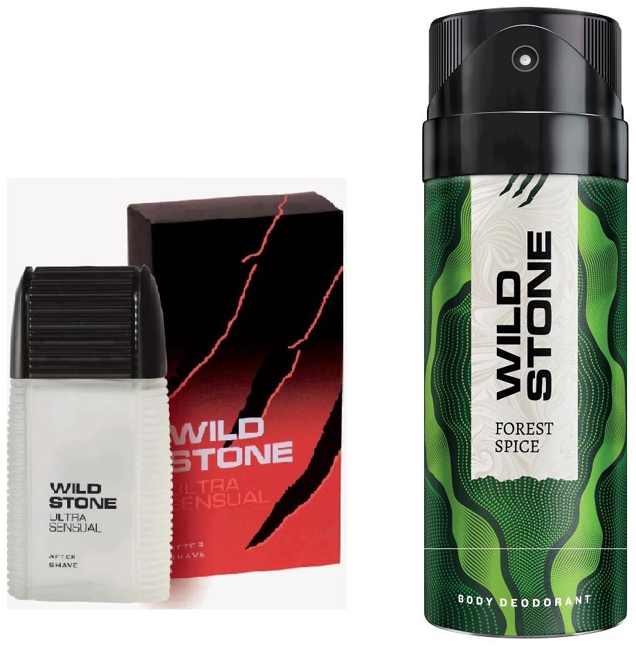 Wild Stone Forest Spice Deodorant (150 ml) And Ultra Sensual Aftershave Lotion (50 ml) (Pack of 2)
Wild Stone Forest Spice Deodorant (150 ml) And Ultra Sensual Aftershave Lotion (50 ml) (Pack of 2)