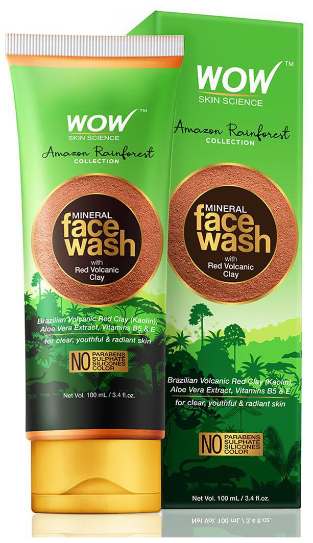 WOW Amazon Rainforest Collection - Mineral Face Wash with Red Volcanic Clay - No Parabens Sulphate Silicones and Color 100 ml(Pack of 1)
WOW Amazon Rainforest Collection - Mineral Face Wash with Red Volcanic Clay - No Parabens Sulphate Silicones and Color 100 ml(Pack of 1)